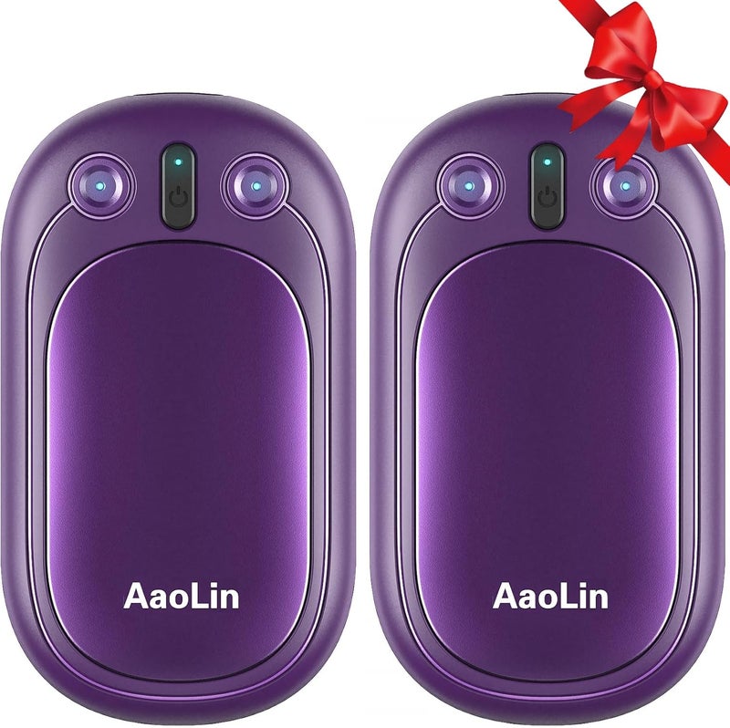 AaoLin AI Hand Warmers Rechargeable, 2 Pack Electric Hand Warmers Reusable, 12Hrs Long Heating, Portable Pocket Handwarmer Great Gift for Outdoors, Camping, Golf, Hunting Gear - Image 1